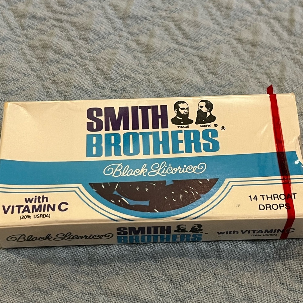 Smith Brothers Vintage Black Licorice Vitamin C Throat Drops Collector’s 14 Ct